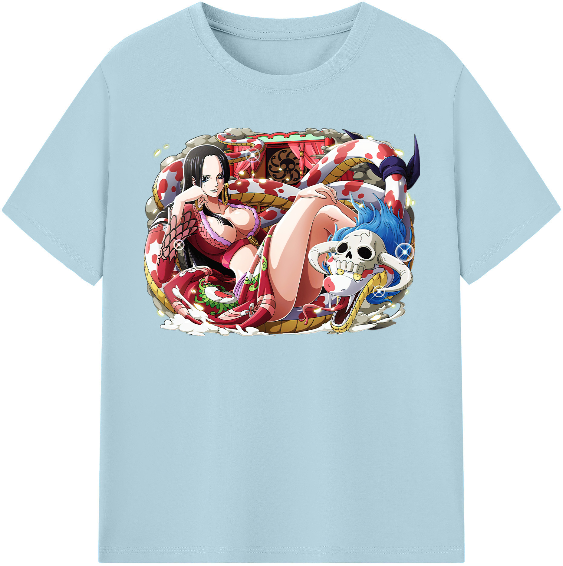 ワンピース ボア・ハンコック ONE PIECE Boa·Hancock 綿100％半袖Tシャツ（フロントプリント）
